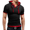 Men's T Shirt Hooded Sling Short-Sleeved Tees