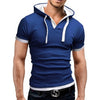 Men's T Shirt Hooded Sling Short-Sleeved Tees