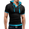 Men's T Shirt Hooded Sling Short-Sleeved Tees