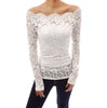 Women Blouses Off Shoulder Lace Crochet