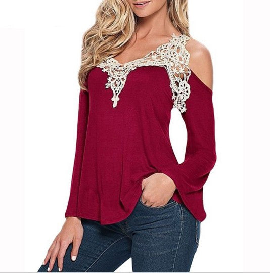 ANZEA Lace Patchwork Blouse