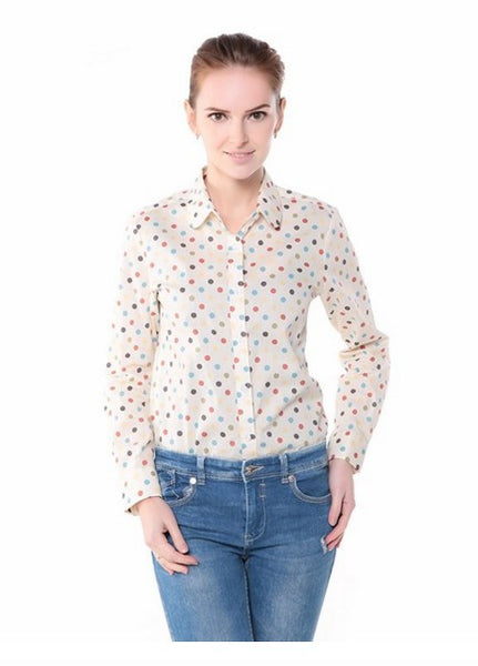 Polka Dot Women Blouses Shirts