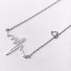 Electrocardiogram heartbeat pendant necklace