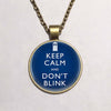 Keep Calm necklace charm glass cabochon