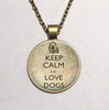 Keep Calm necklace charm glass cabochon